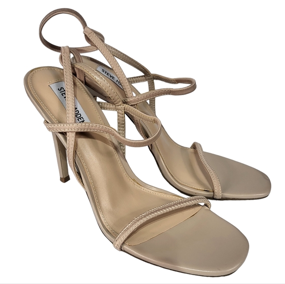 Steve Madden Nectur Heeled Strappy Sandal Nude 10 - Picture 2 of 5